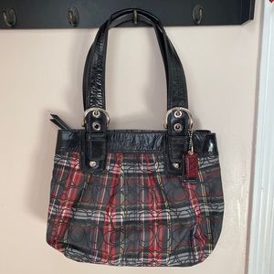 Plaid Coach Handbag